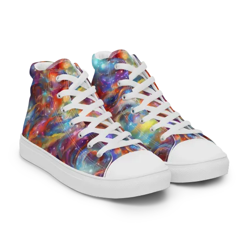 Esao's Eddies on a Men's High Top Canvas Shoes