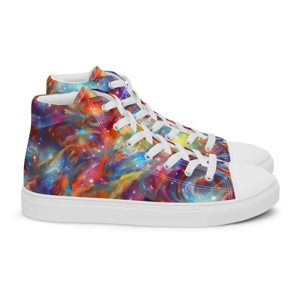 Esao's Eddies on Women's High Top Canvas Shoes — Right