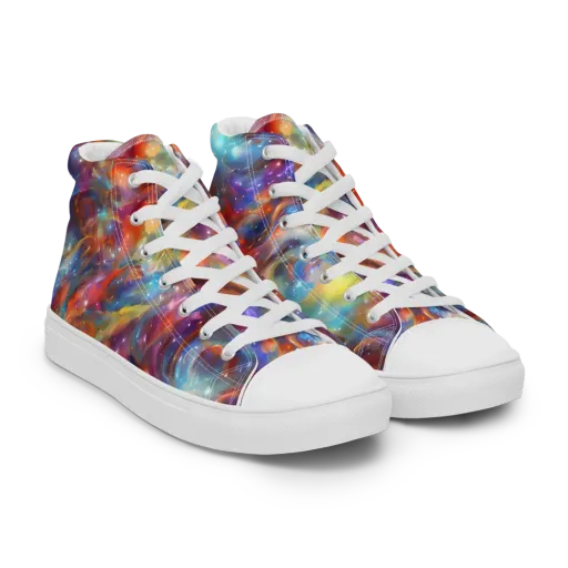 Esao's Eddies on a Women's High Top Canvas Shoes