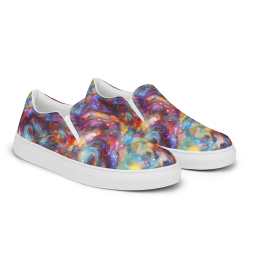 Esao's Eddies on a Men's Slip-On Canvas Shoes
