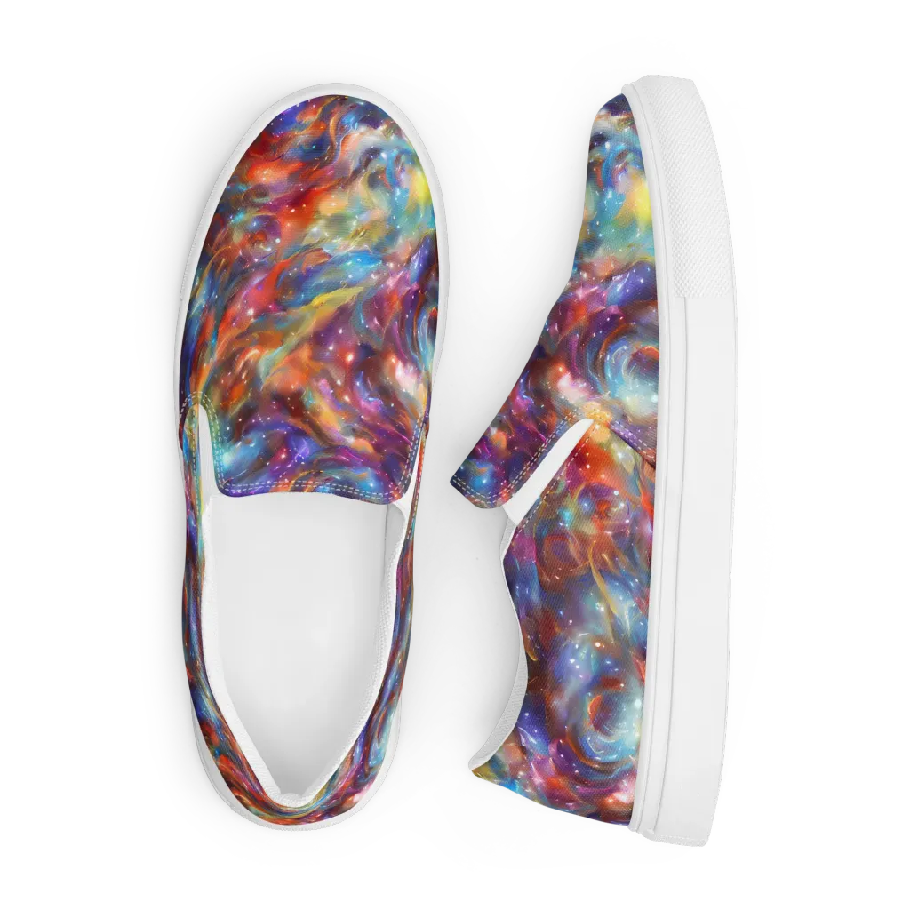 Esao's Eddies on Men's Slip-On Canvas Shoes — Front
