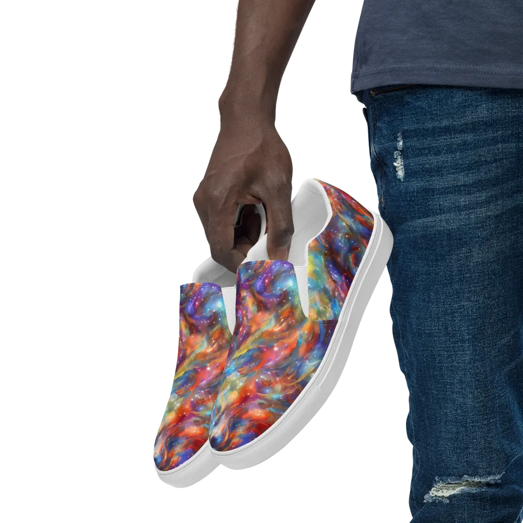 Esao's Eddies on Men's Slip-On Canvas Shoes — Left Front