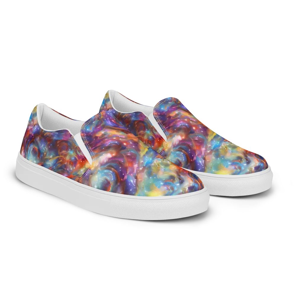 Esao's Eddies on Women's Slip-On Canvas Shoes — Right Front