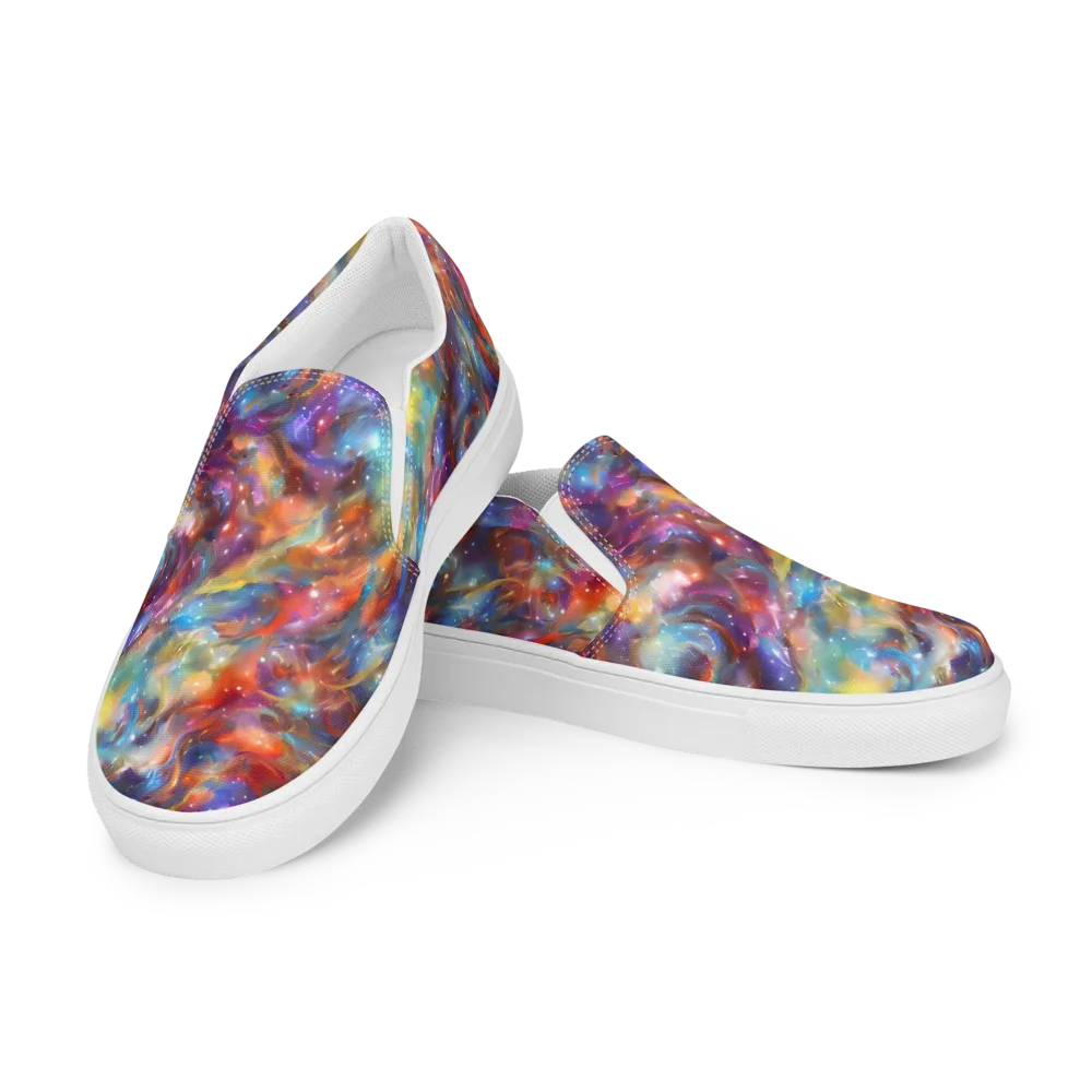 Esao's Eddies on Women's Slip-On Canvas Shoes — Left Front