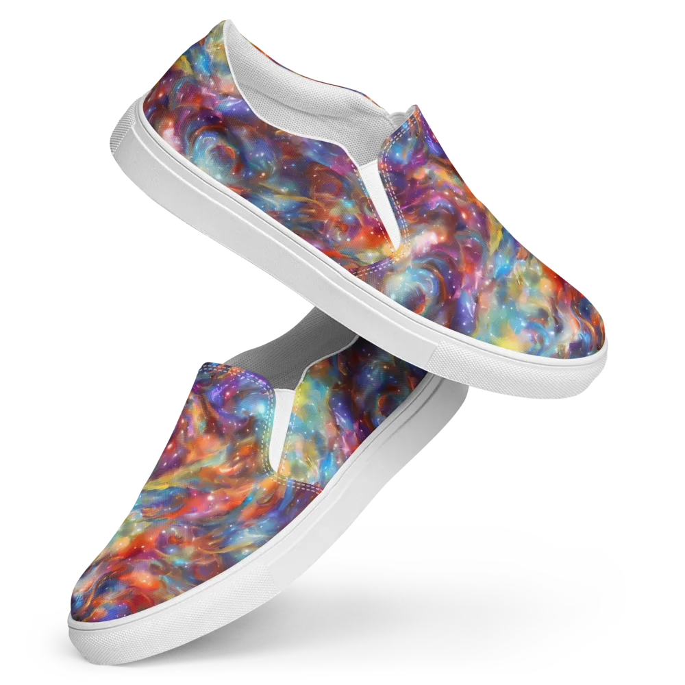 Esao's Eddies on Women's Slip-On Canvas Shoes — Front