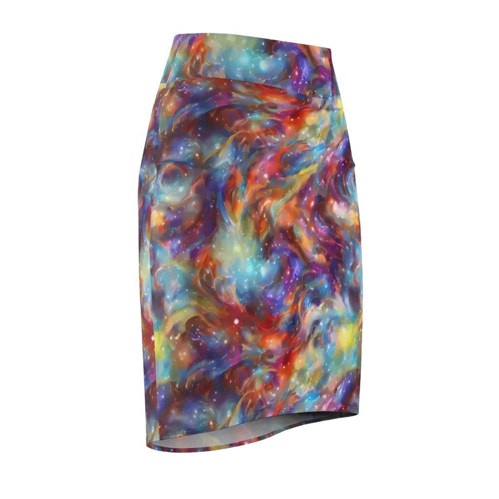 Esao's Eddies on Pencil Skirt — Front Side