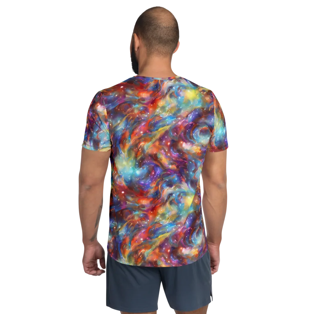 Esao's Eddies on Men's Athletic T-Shirt — Back