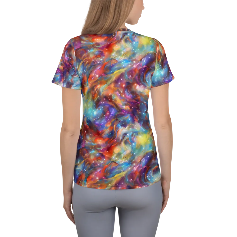 Esao's Eddies on Women's Athletic T-Shirt — Back