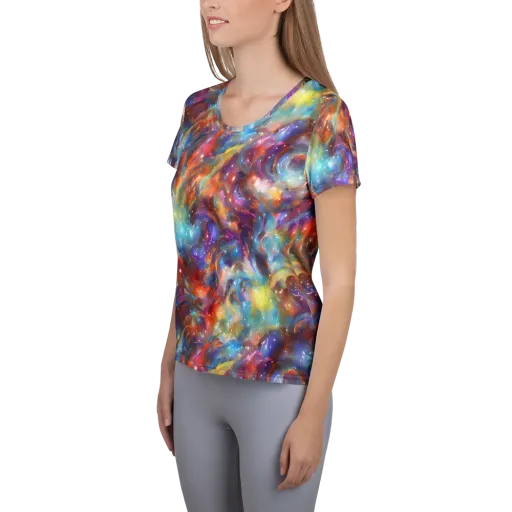 Esao's Eddies on a Women's Athletic T-Shirt
