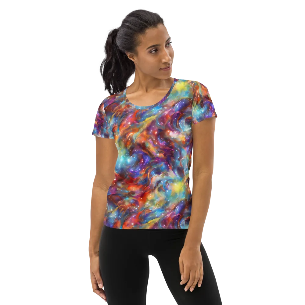 Esao's Eddies on Women's Athletic T-Shirt — Front