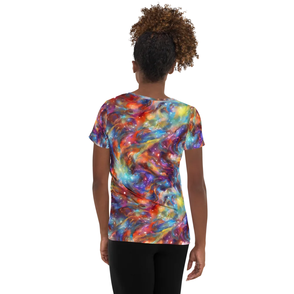 Esao's Eddies on Women's Athletic T-Shirt — Back