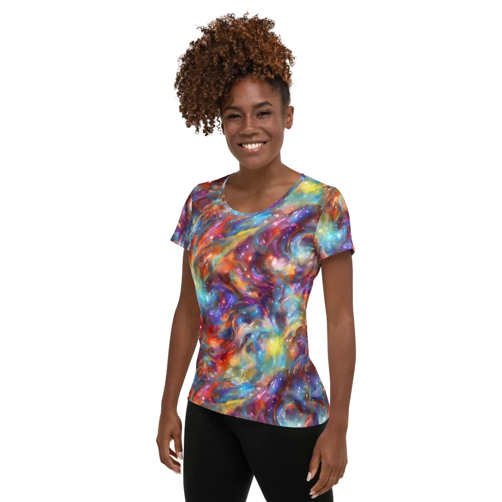 Esao's Eddies on Women's Athletic T-Shirt — Left