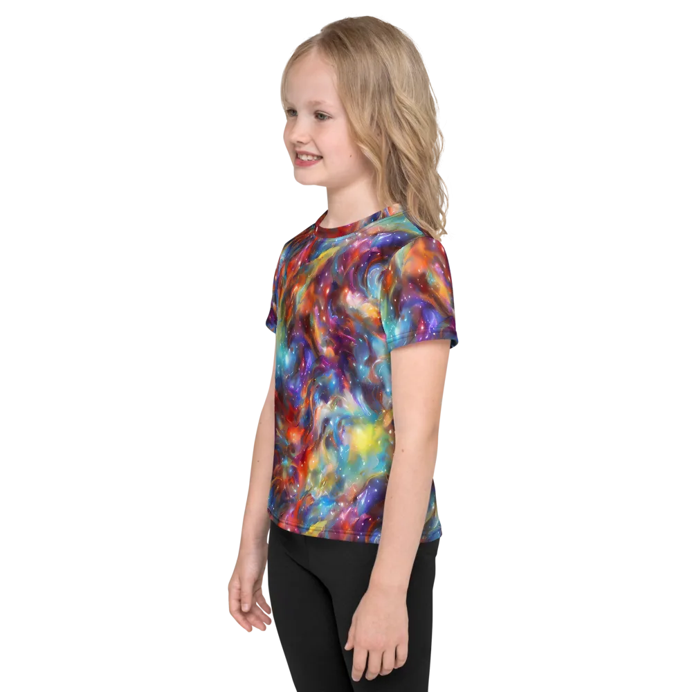 Esao's Eddies on Kids Crew Neck T-Shirt — Left