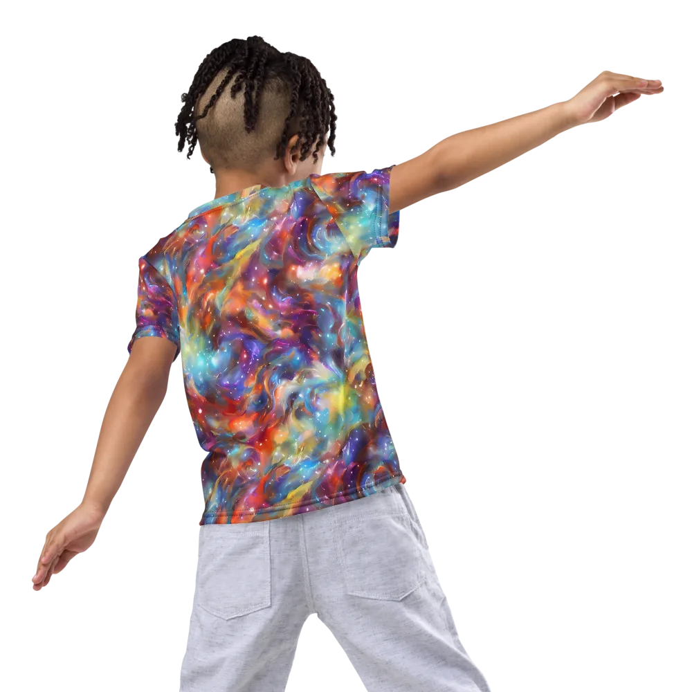 Esao's Eddies on Kids Crew Neck T-Shirt — Back