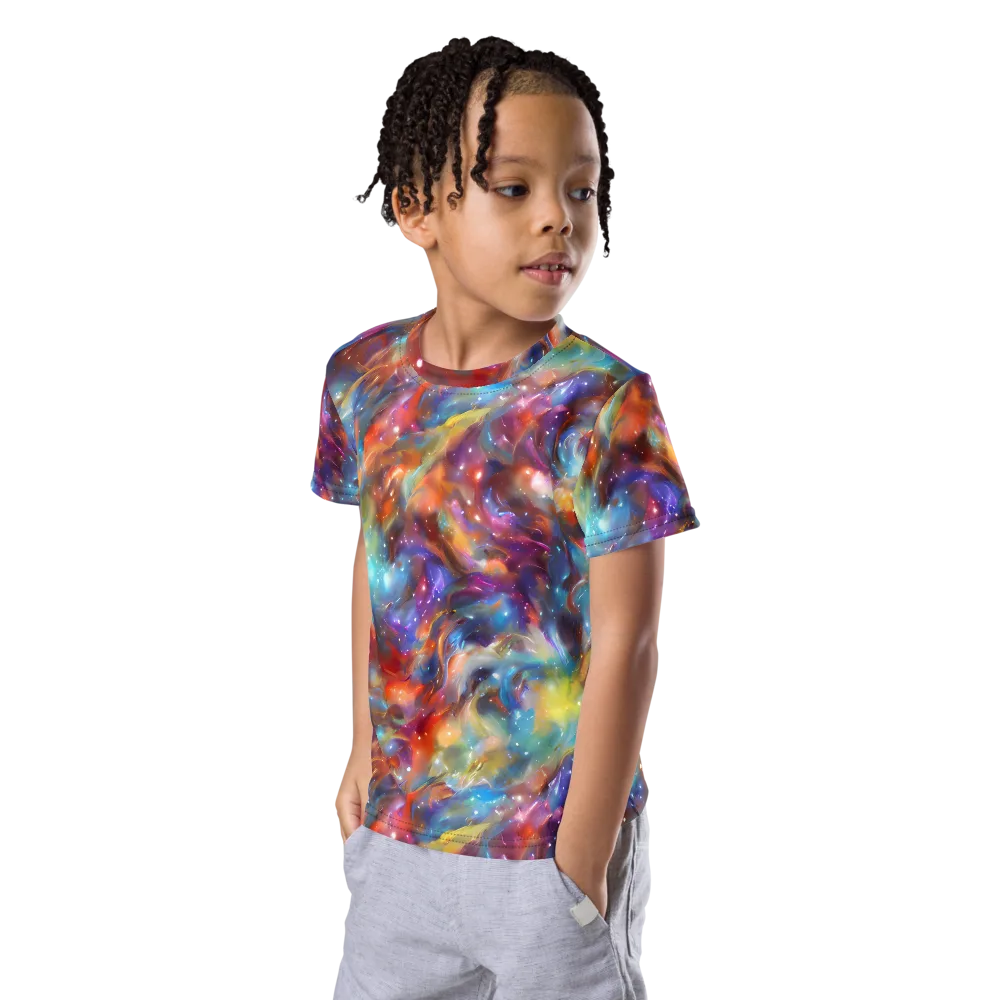 Esao's Eddies on Kids Crew Neck T-Shirt — Left Front