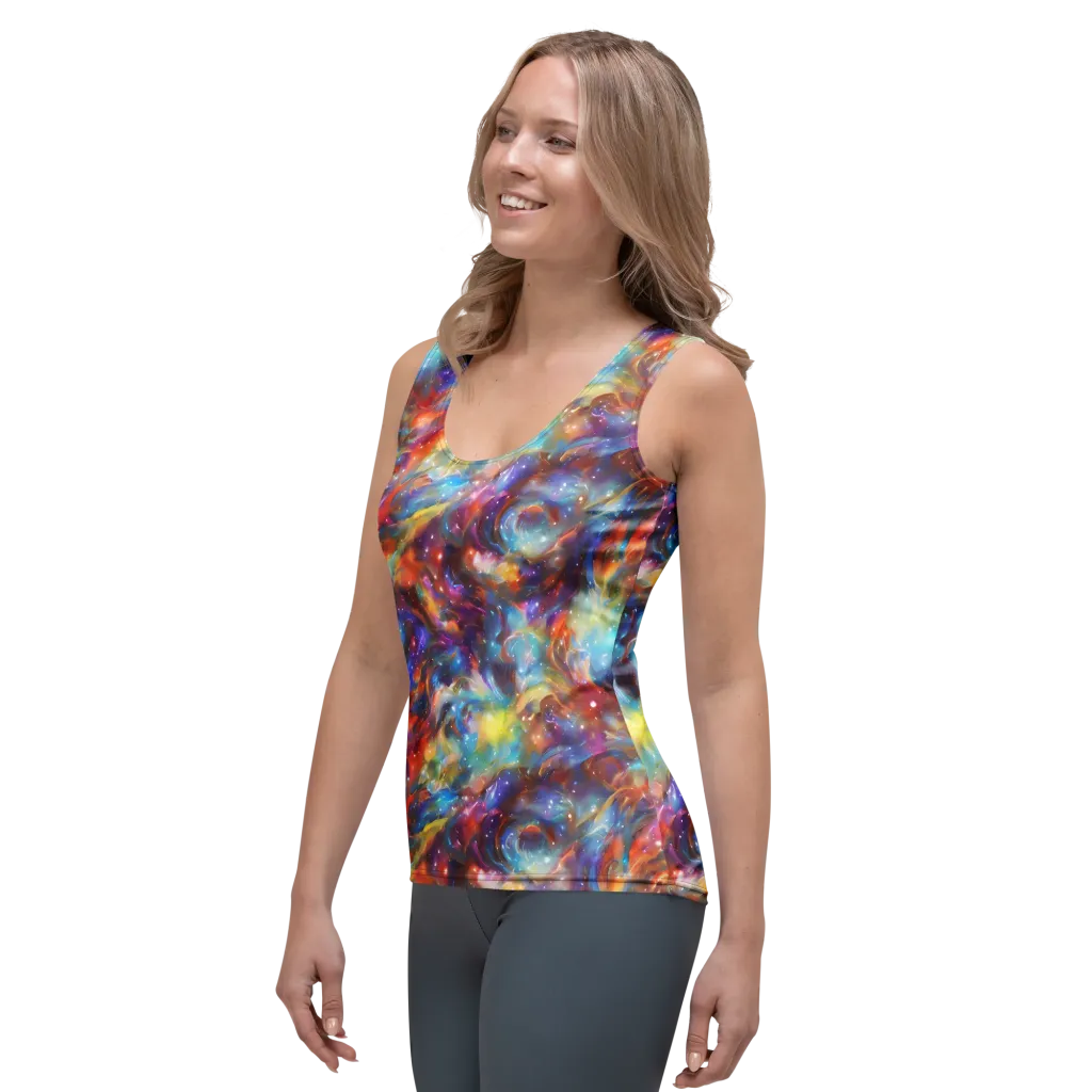 Esao's Eddies on Women's Tank Top — Left Front