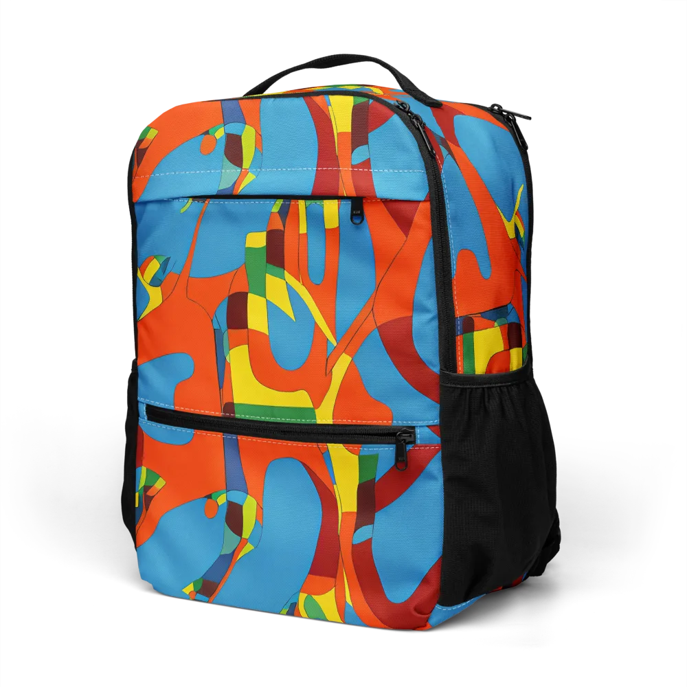 Fire Ocean Fusion on Utility Backpack — Left Front