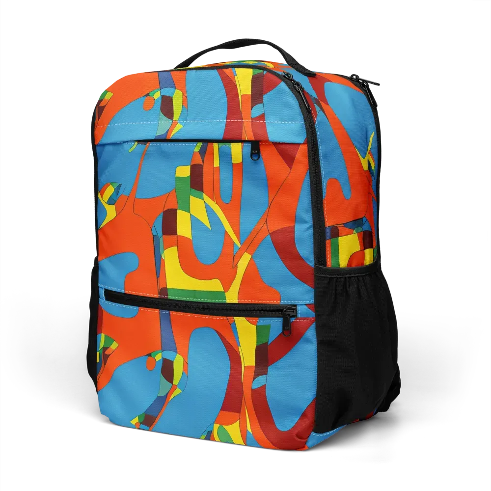 Fire Ocean Fusion on Utility Backpack — Left Front