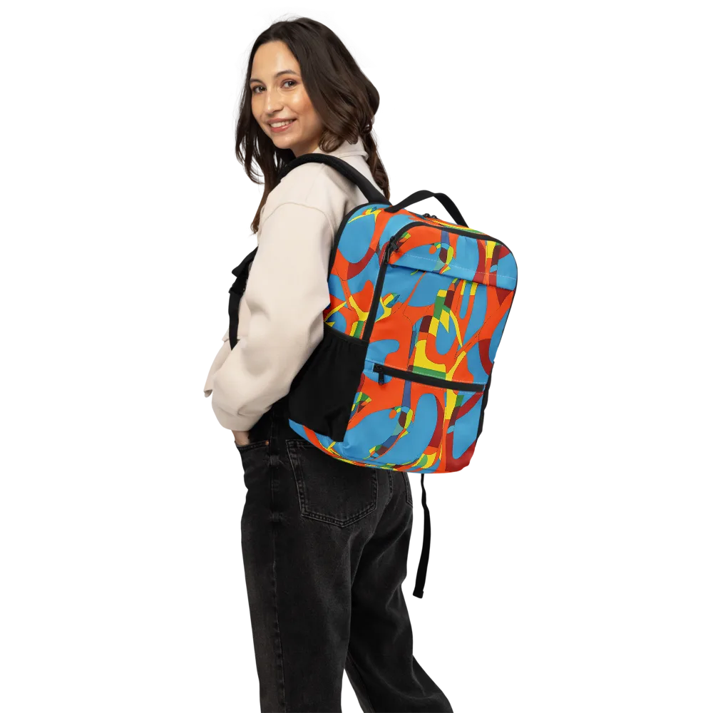 Fire Ocean Fusion on Utility Backpack — Back