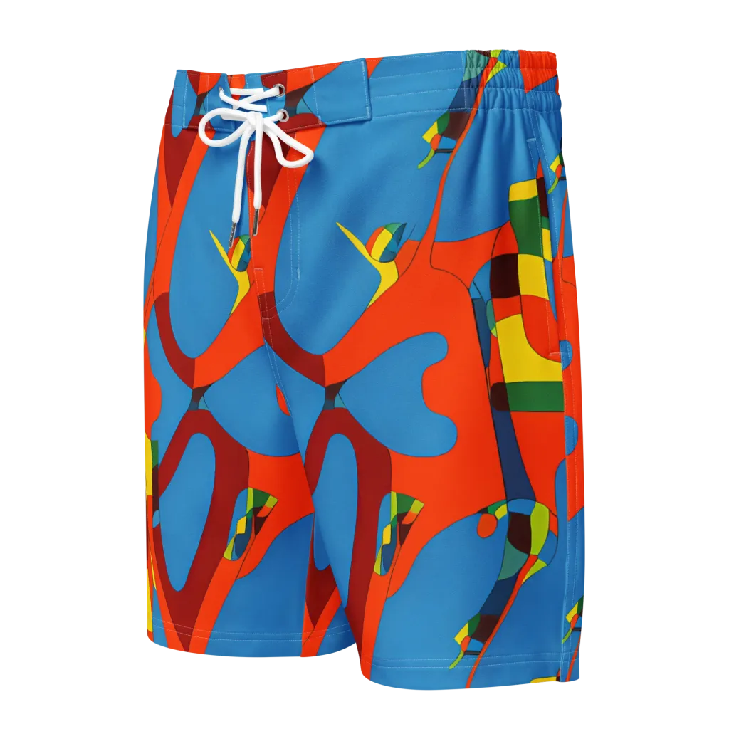 Fire Ocean Fusion on Men's Board Shorts — Front