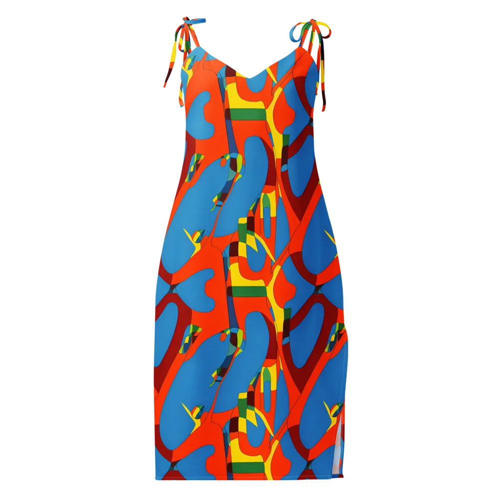 Fire Ocean Fusion on Slip Dress — Front