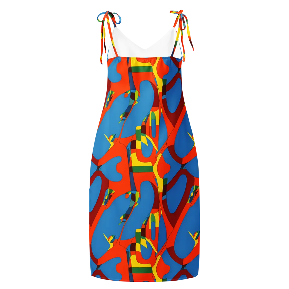Fire Ocean Fusion on Slip Dress — Back