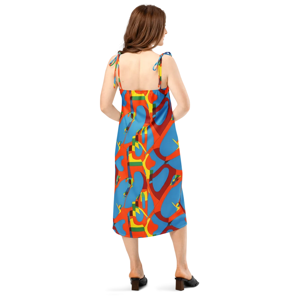 Fire Ocean Fusion on Slip Dress — Back