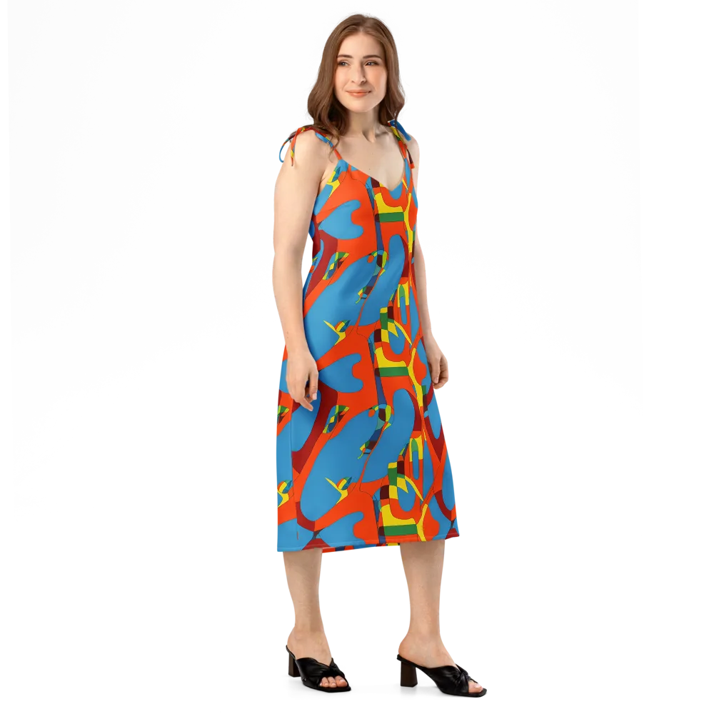 Fire Ocean Fusion on Slip Dress — Right Front