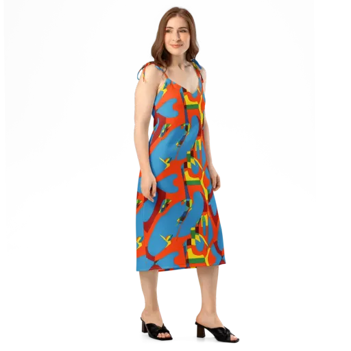 Fire Ocean Fusion on a Slip Dress