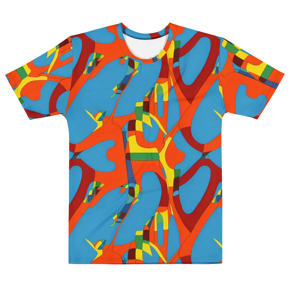 Fire Ocean Fusion on Men's Cotton Crew Neck T-Shirt — Front