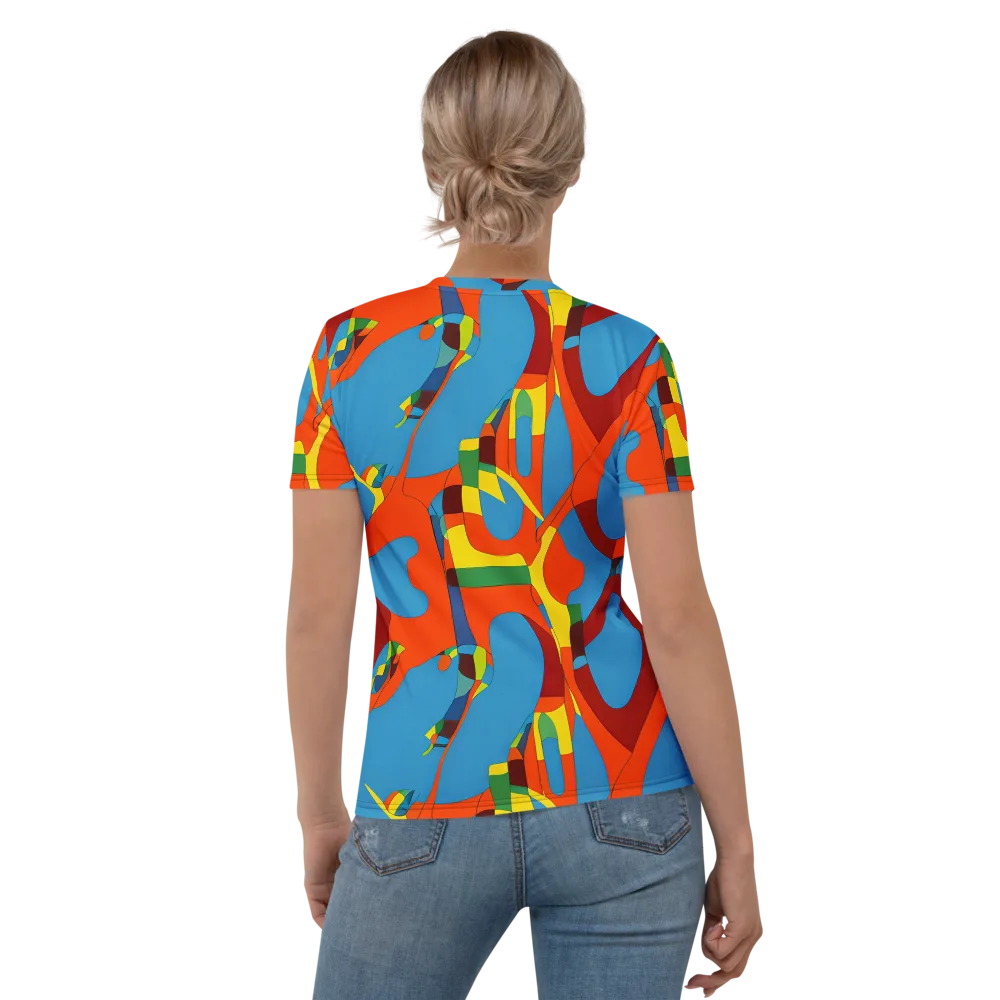 Fire Ocean Fusion on Women's Crew Neck T-Shirt — Back