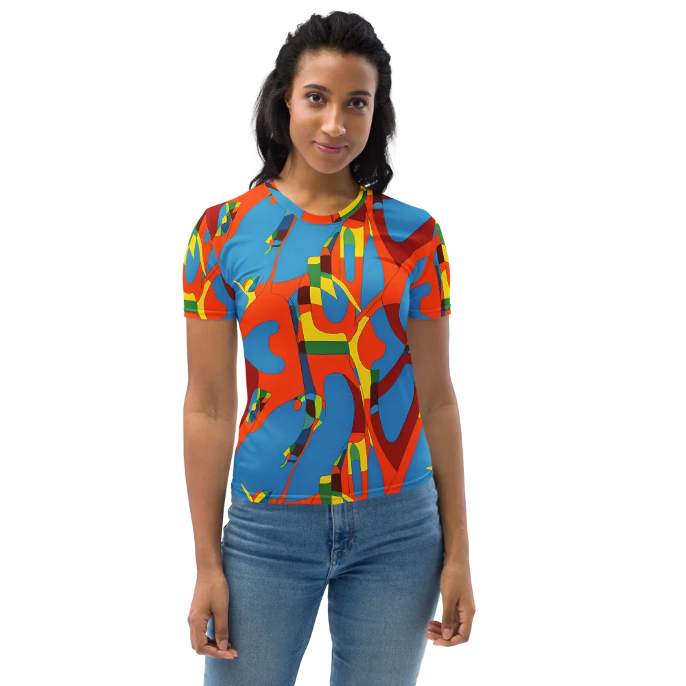 Fire Ocean Fusion on Women's Crew Neck T-Shirt — Front