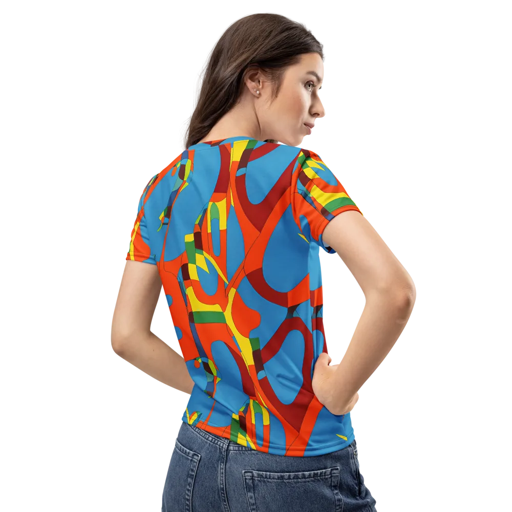 Fire Ocean Fusion on Women's Crew Neck T-Shirt — Back
