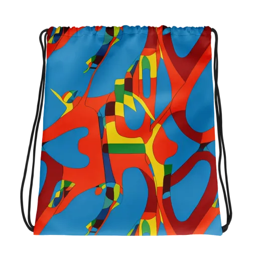 Fire Ocean Fusion on a Drawstring Bag