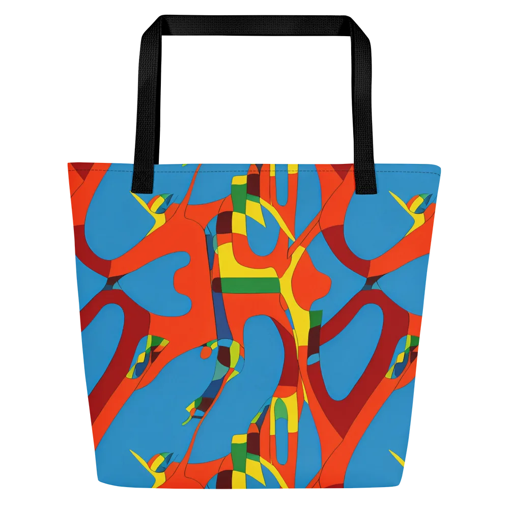 Fire Ocean Fusion on Large Tote Bag W/ Pocket — Front