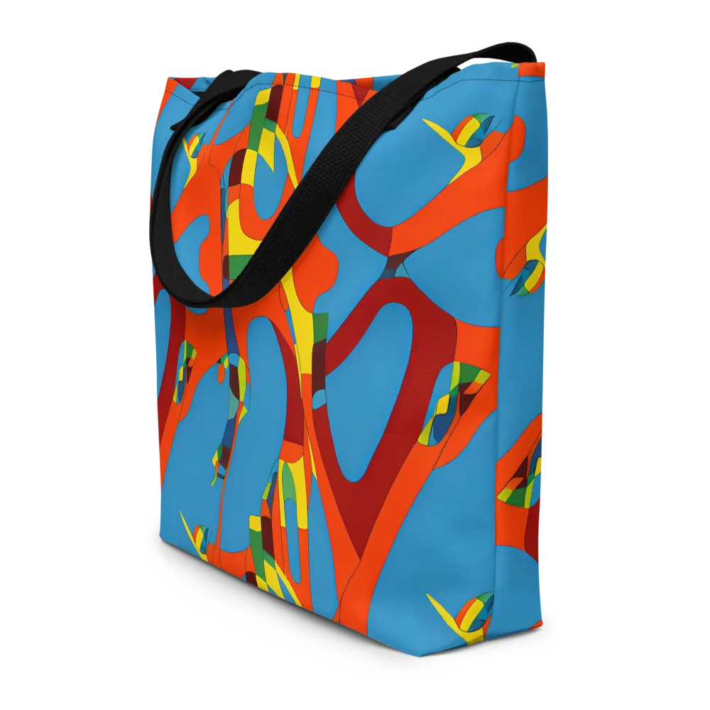 Fire Ocean Fusion on Large Tote Bag W/ Pocket — Front