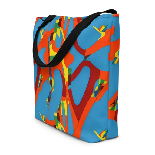 Fire Ocean Fusion on a Large Tote Bag W/ Pocket