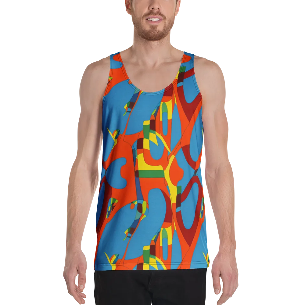 Fire Ocean Fusion on Men's Tank Top — Front