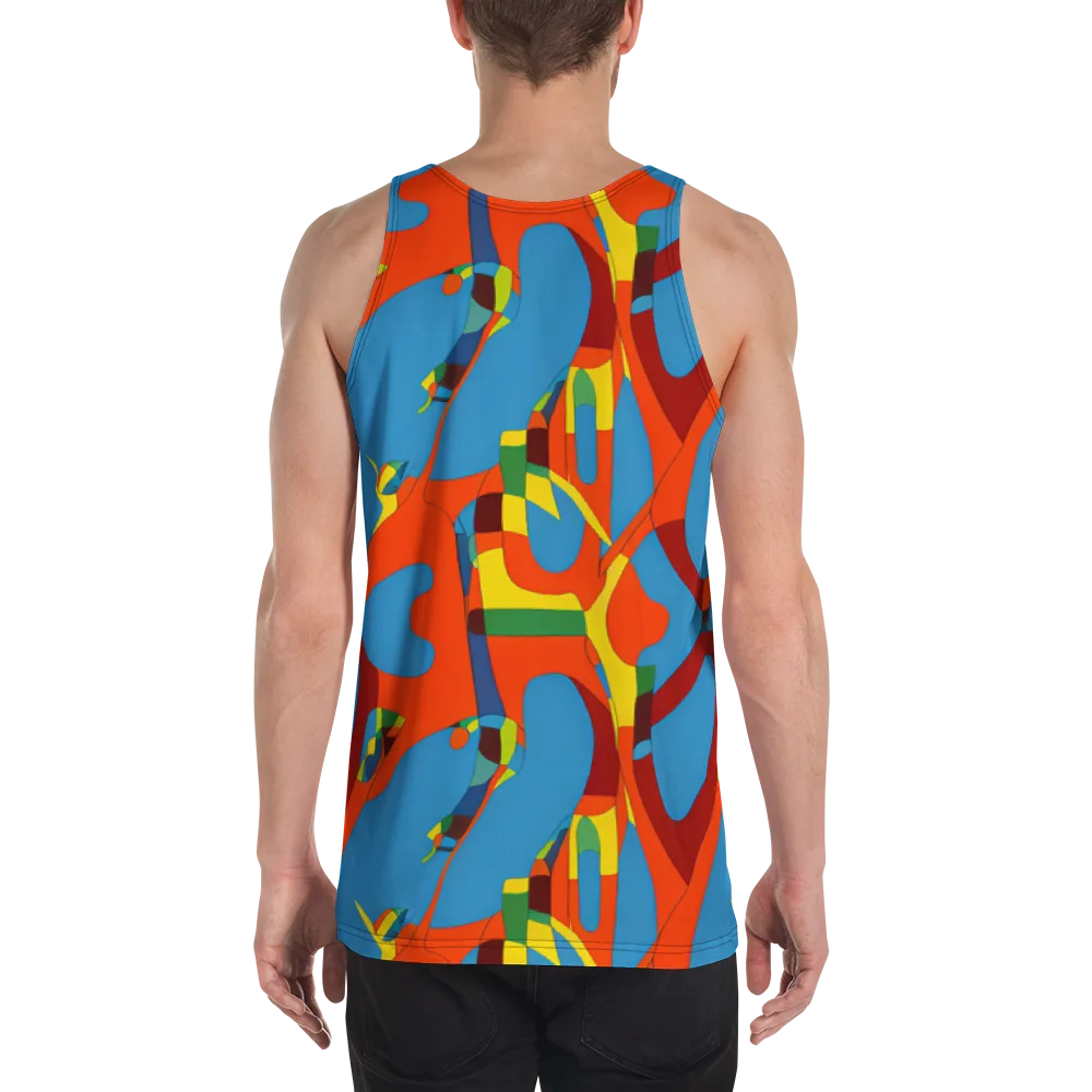 Fire Ocean Fusion on Men's Tank Top — Back