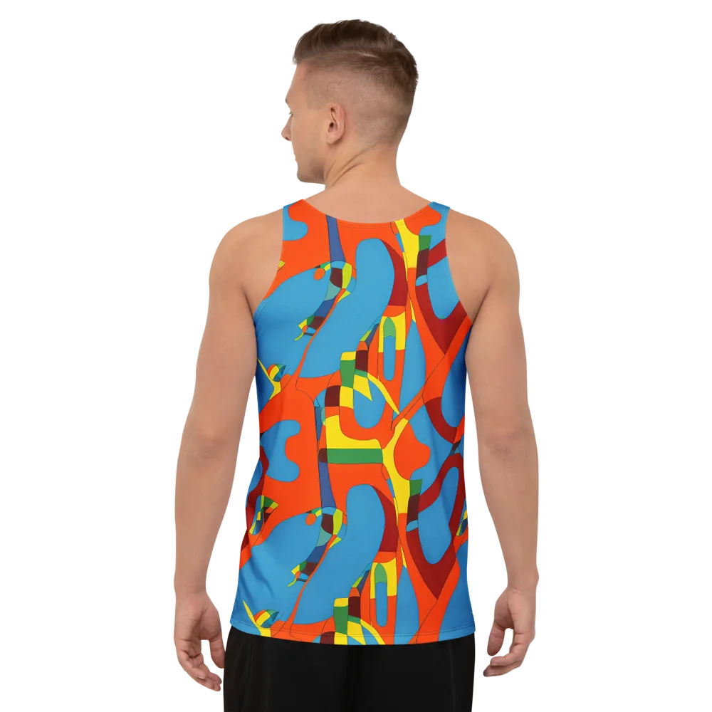 Fire Ocean Fusion on Men's Tank Top — Back