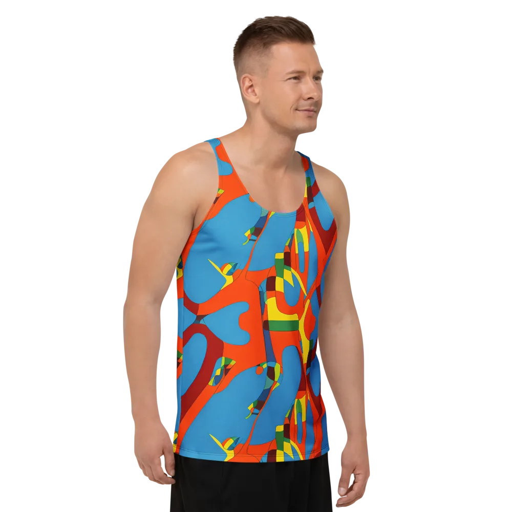 Fire Ocean Fusion on Men's Tank Top — Right Front