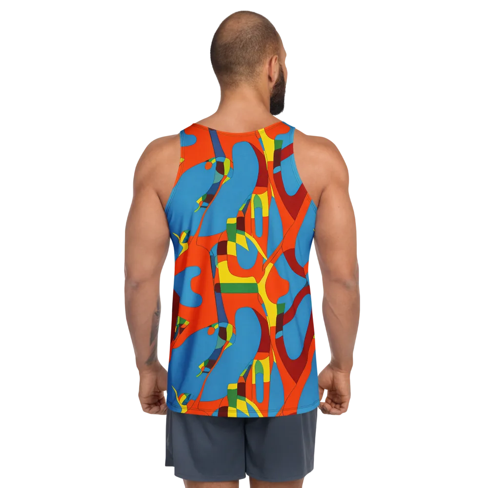 Fire Ocean Fusion on Men's Tank Top — Back