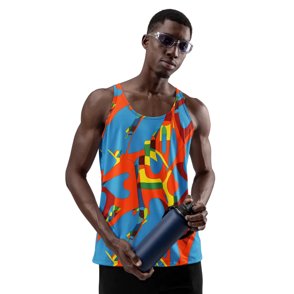 Fire Ocean Fusion on Men's Tank Top — Front