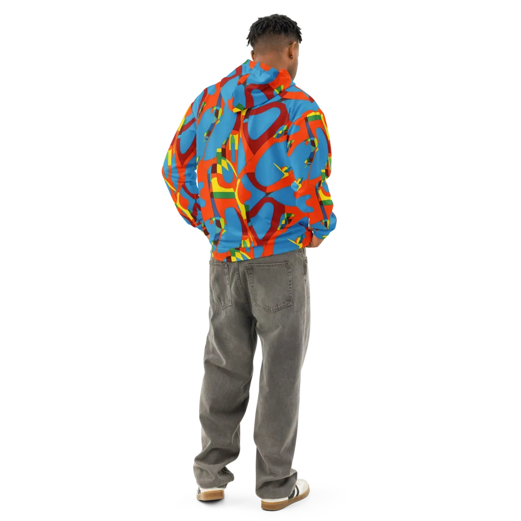 Fire Ocean Fusion on Cotton Hoodie — Back
