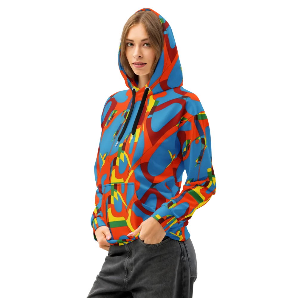 Fire Ocean Fusion on Cotton Hoodie — Left Front