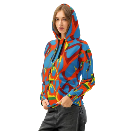 Fire Ocean Fusion on a Cotton Hoodie