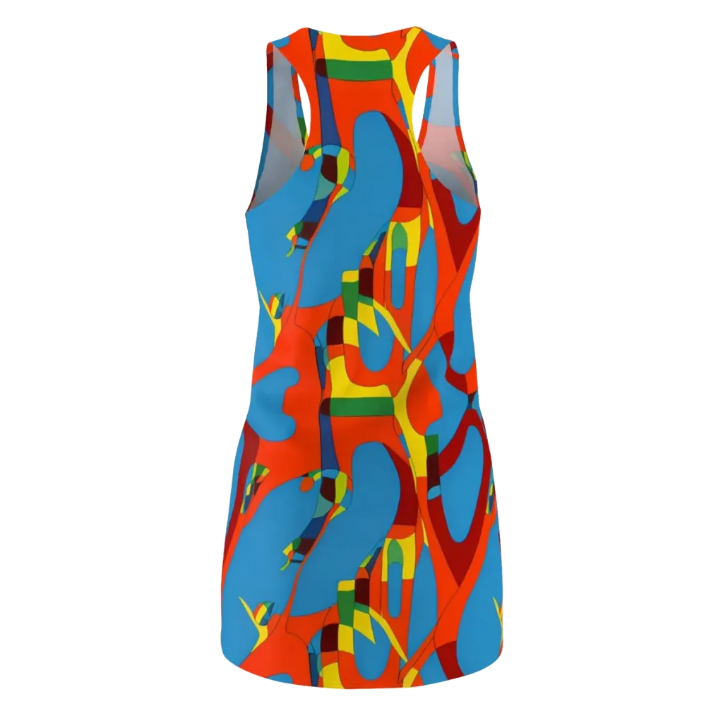 Fire Ocean Fusion on Racerback Dress — Back