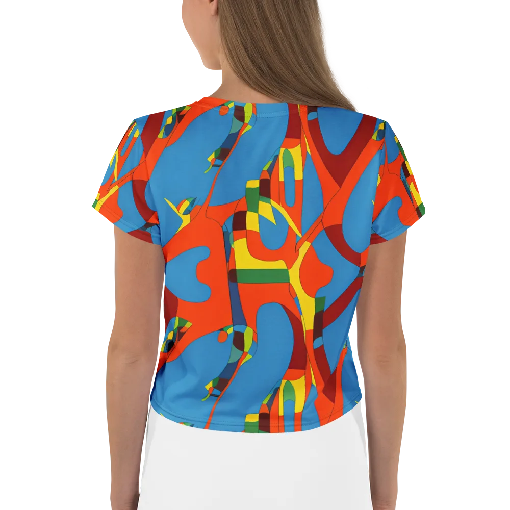 Fire Ocean Fusion on Crop Tee — Back