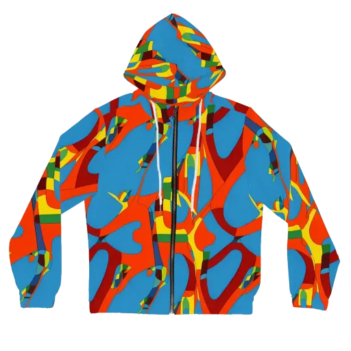 Fire Ocean Fusion on a Women's Full-Zip Hoodie