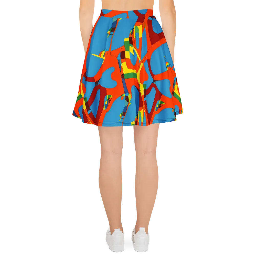 Fire Ocean Fusion on Skater Skirt — Back